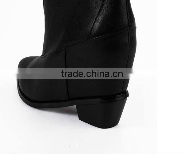 top-quality real leather black women over knee boots