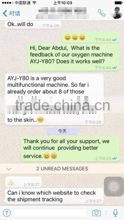 AYJ-Y80 best oxygen faical care device with good feedback