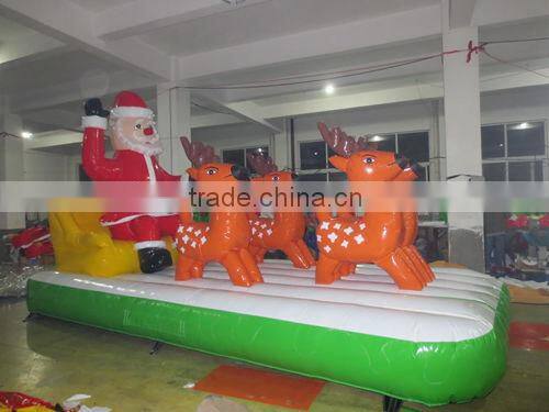 Inflatable Reindeer in Christmas Yard