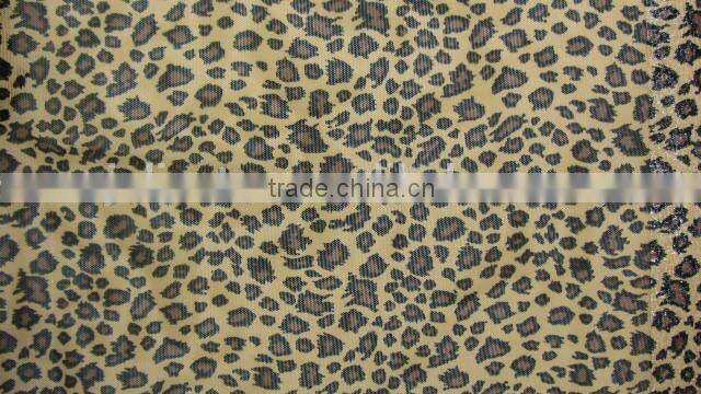 black coffee Leopard pattern mesh shiny mesh Spandex nylon clothes
