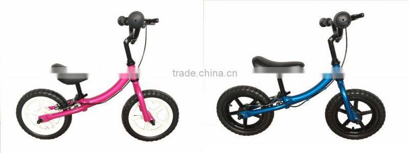 2016 12" cheap balance bike bicicleta/ 12 Classic No-Pedal Balance Bike Brown/ light weight walking bicycle for sale(PW-T12501)