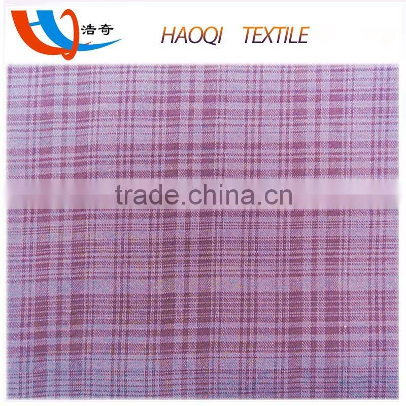 purple plaid shirt 50% cotton 50% rayon blend fabric