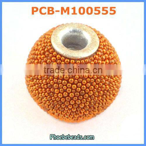 Wholesale Popular Blue Color Round Indonesia Resin Beads PCB-M100551