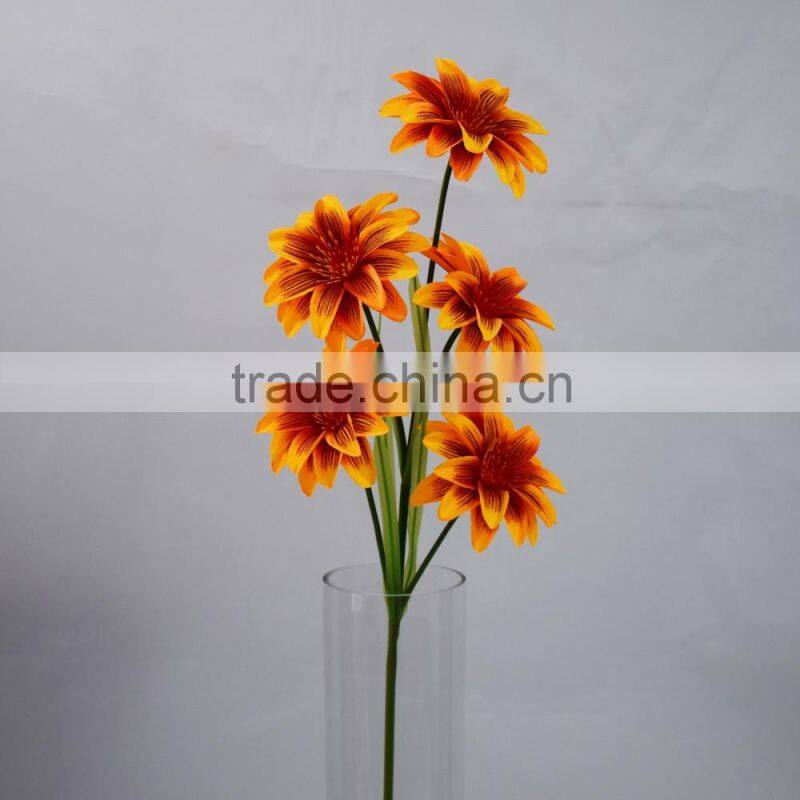 cheap silk fabric dahlia flower 5 heads