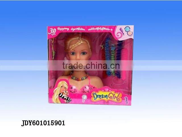 plastic cheap beautiful Bust Model girl baby doll for kids play