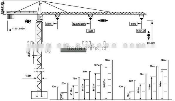 5610 tower crane 5610/QTZ63/QTZ6015 5013
