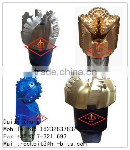 13 3/4'' four blades pdc drill bits used in mining