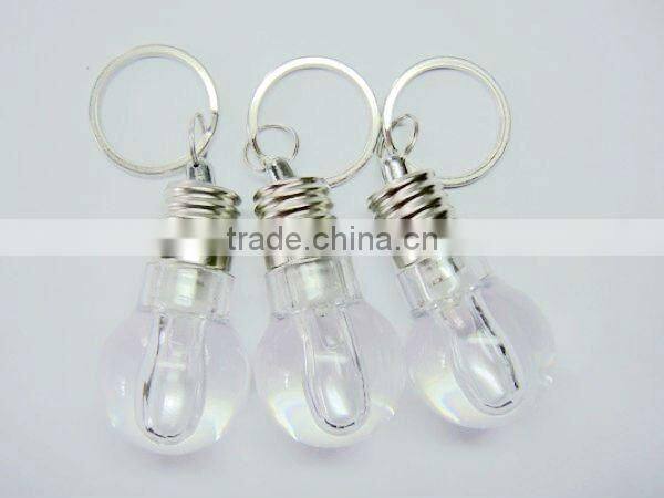 Mini bulb keychain light with rainbow colors