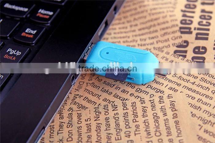 Universal Card Reader Mobile phone PC card reader Micro USB OTG Card Reader OTG TF / SD flash memory Wholesale