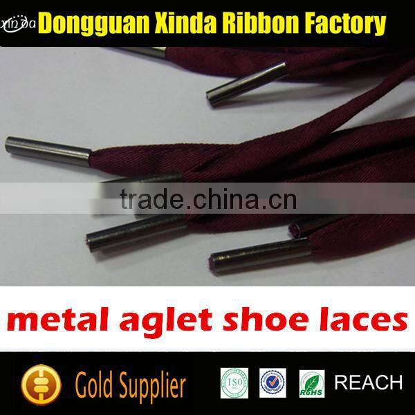 Dongguan factory wholesale price metal aglet shoe laces