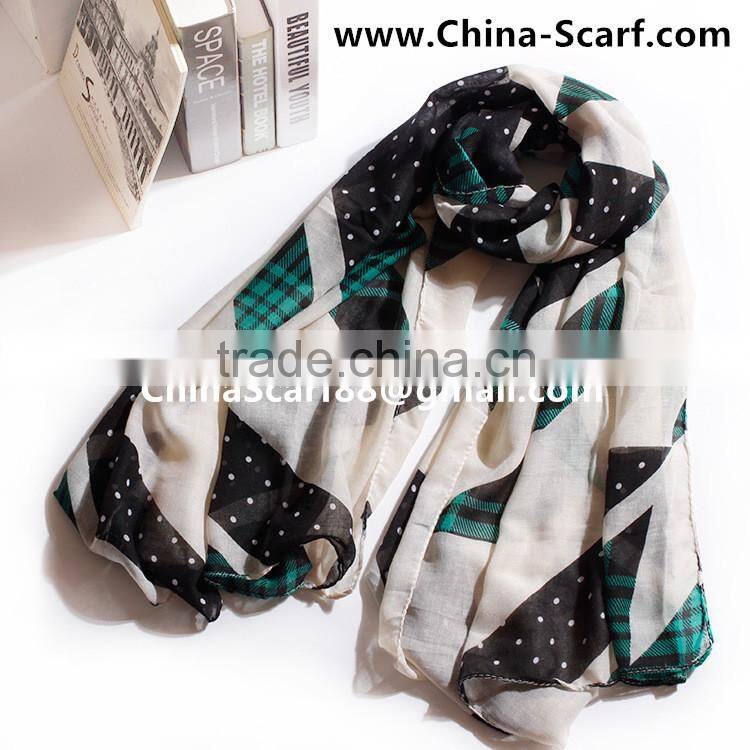 Wholesale dot viscose scarf