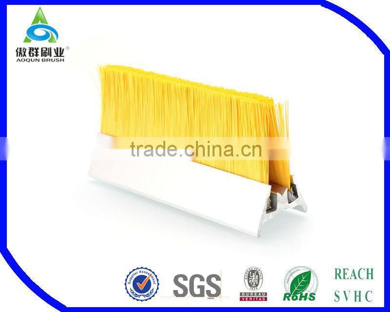 Aluminum Pedestal Double Row Skirt Brush Escalator Parts Deflector Brush
