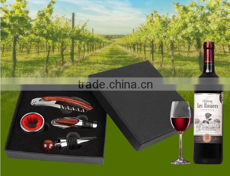 Promotional New Design High Quality paper box Wine Gift Box, Luxury Wine Opener Tool Gift Set with paper box packed