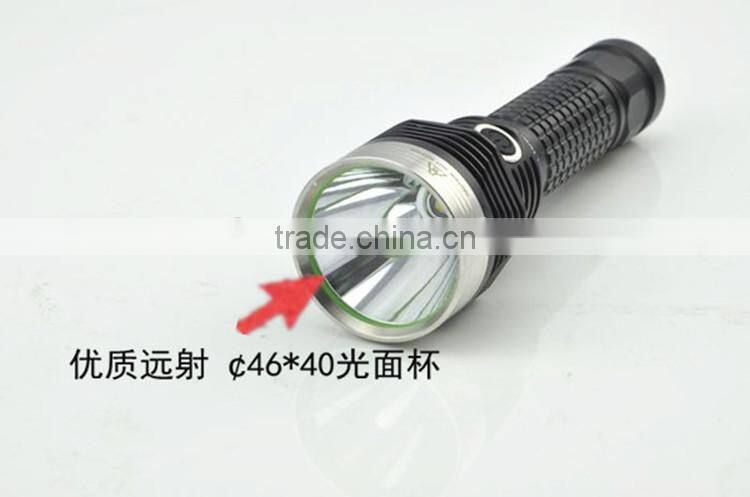 Rechargeable 18650 flashlight torch long range flashlight