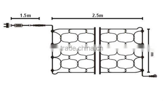 (2.5*1.2M)LED Twin bulb net light(blue)