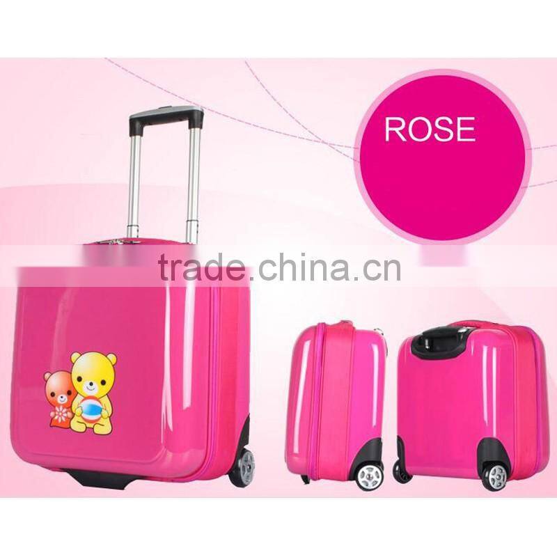 16 Inch Kid Cartoon Travel Suitcase Kids School Luggage Trolley Bag