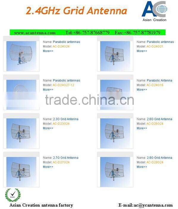 Parabolic Aluminium diecast dish wifi antenna 2.4ghz wifi WLAM