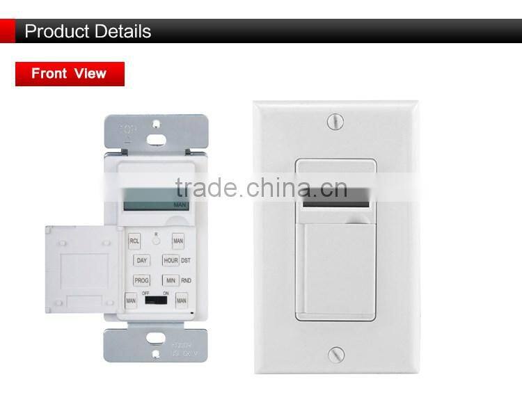 UL CUL 120V Single Pole Latching relay control digital timer switch no neutral wire required
