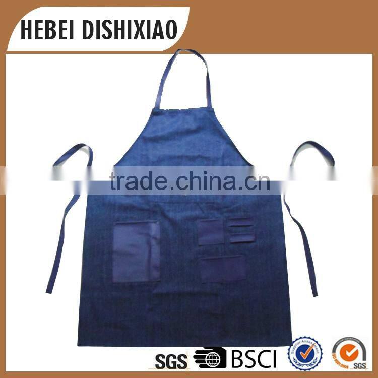 Customize Wholesale Blue Denim Apron Denim Chef Aprons Denim Industrial Aprons