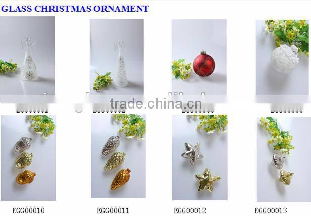 china 2015 cheap hot sale hand blown glass christmas ball for house decoration x-mas tree hanging