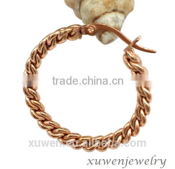 vacuum rose gold plated stainless steel earrings jewelry fashion