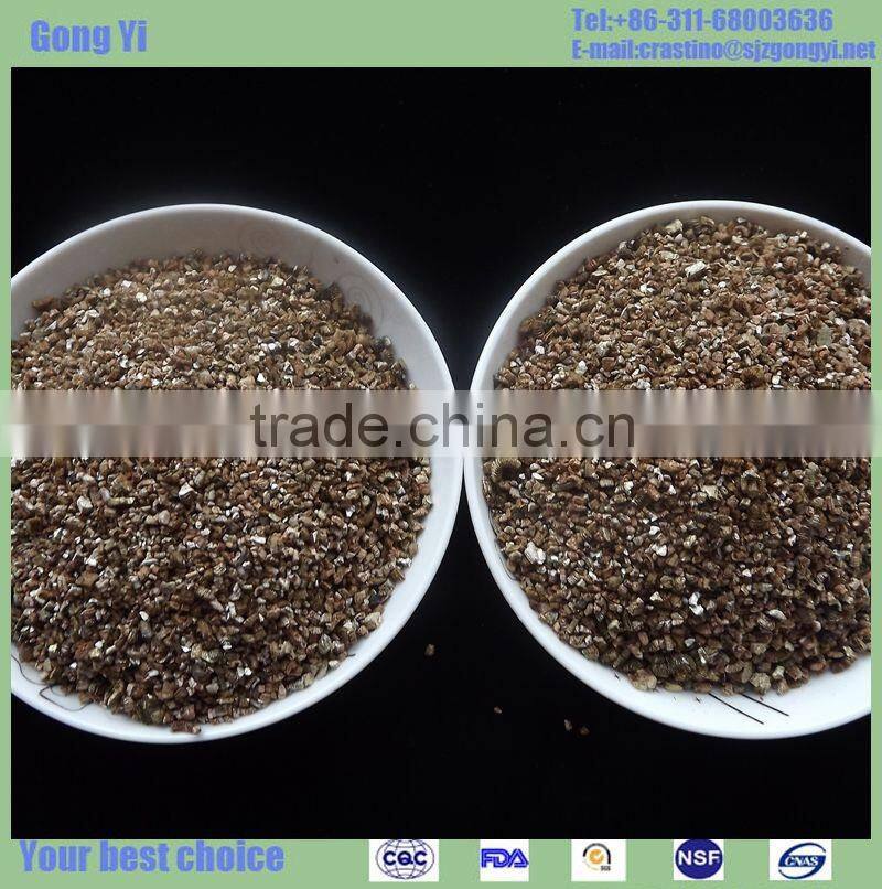 high quality raw gold vermiculite in 1-3mm with 8 times expanded