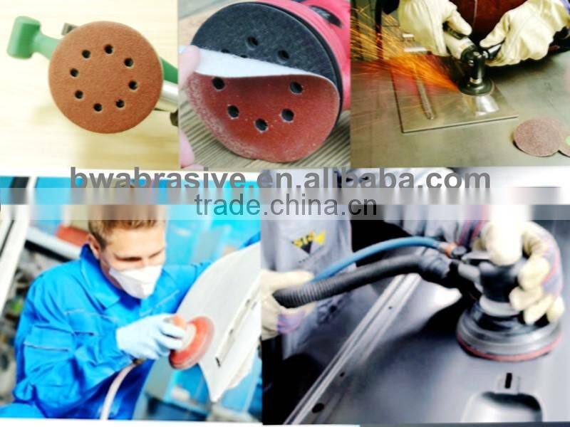 Hot selling aluminium oxide abrasive sanding disc with holes