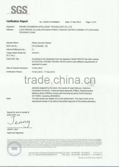 KRV209 Intelligent household robot vacuum cleaner Automatic vacuum cleaner