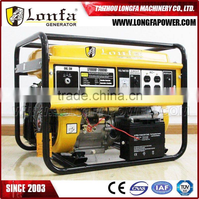 Lonfa (China Supplier) Honda GX390 13HP Engine 7KW Gasoline Generator Electric for Venezuela