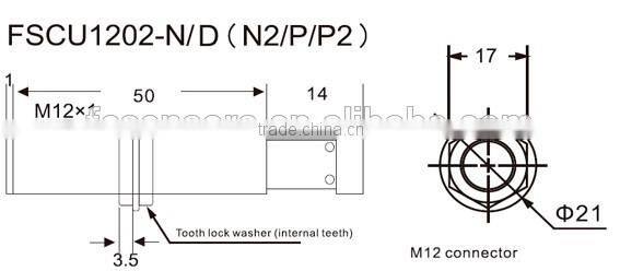 F&C M12 Full metal proximity sensor