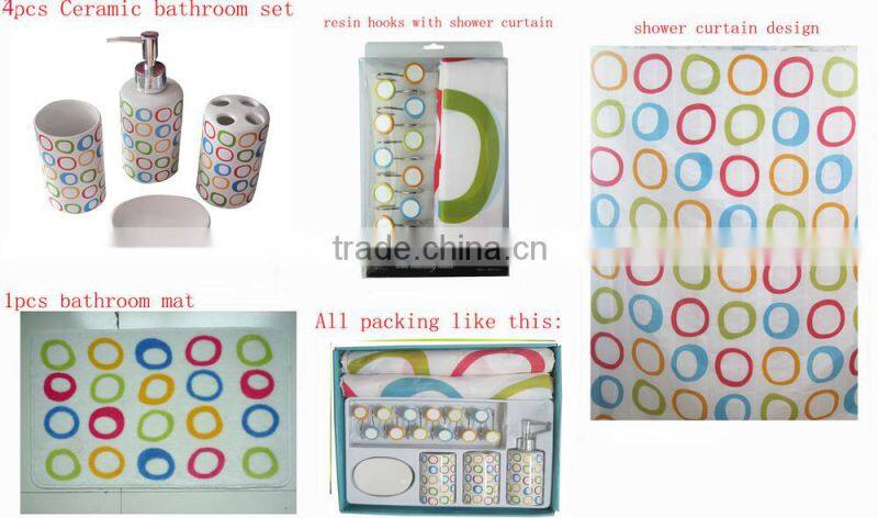 4pcs ceramic bathroom accessories