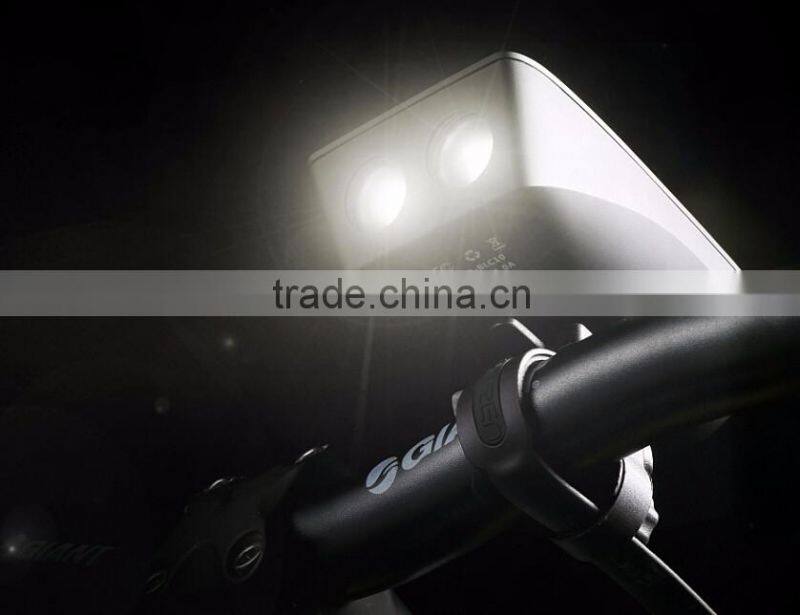 Rainproof USB rechargeable bicycle light set with LCD Backlight combines Bike Odometer