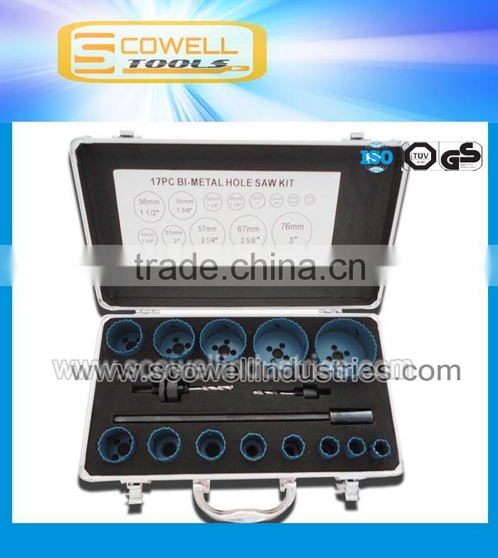 9PCS HSS Bi-metal Boring Tools Kits Hole Saws Cutter With Tools Box