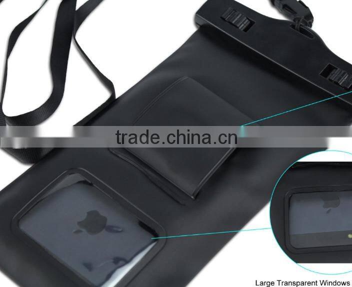 Eco-friendly 0.30mm PVC Waterproof Case with Matching ABS clip and Lanyard for iPhone 6, compatible Note 4/N3/N2/i6/I5/5S/5C/I4