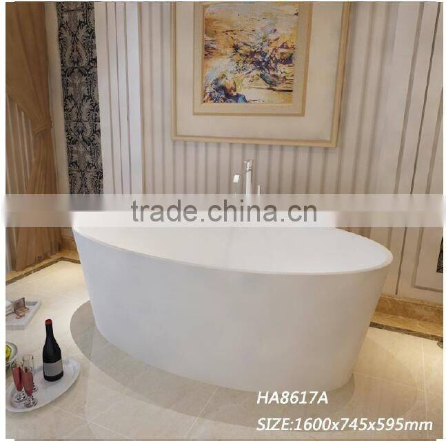 New style Indoor Tub Application and Artificial stone Material Bathtub,acrylic solid surface freestanding bathtub