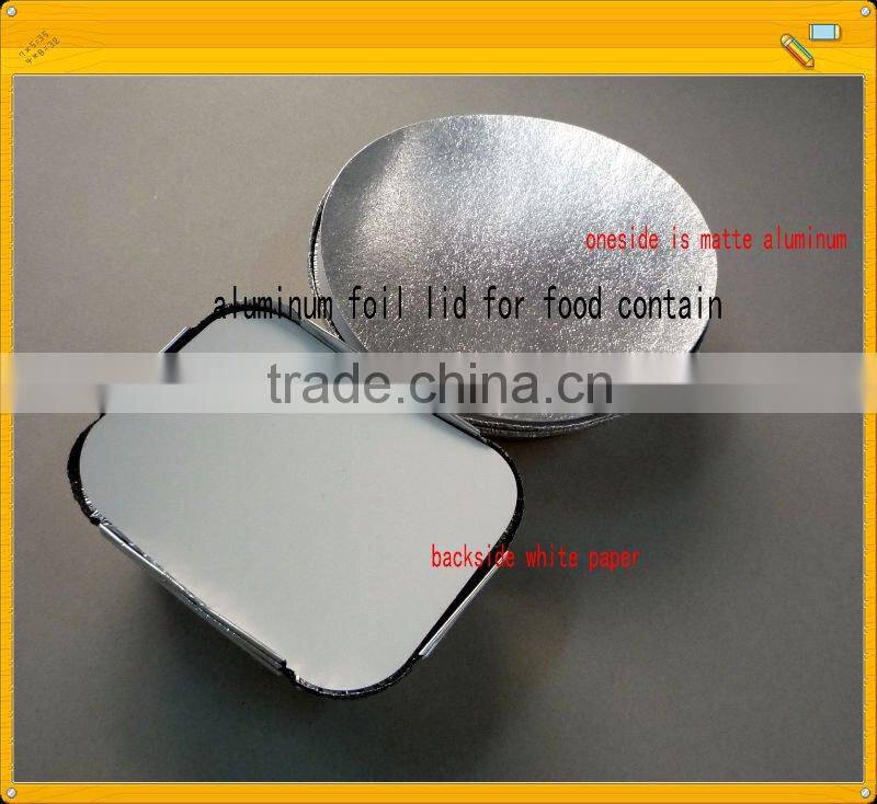 aluminum paper lid for meal foil cover