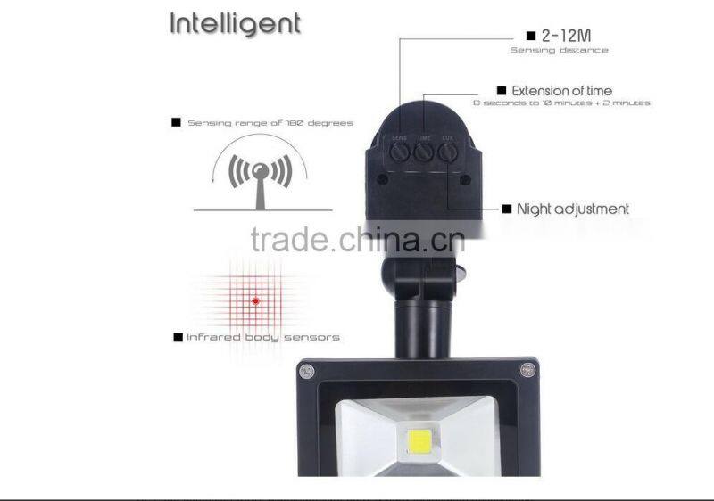 30W PIR Motion sensor led flood light Warm White 2800-3200K IP65 Waterproof 1800-2700LM Outdoor Garden Led Light