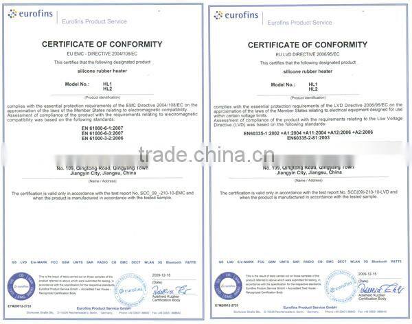 Flexible silicone heater for medical equipment