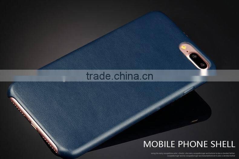 Ultra slim leather back cover for iPhone 7 plus, for iphone 7plus leather case
