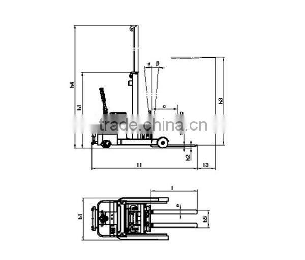 Competitive Factory 1Ton and 3300mm Electric Reach Stacker Price