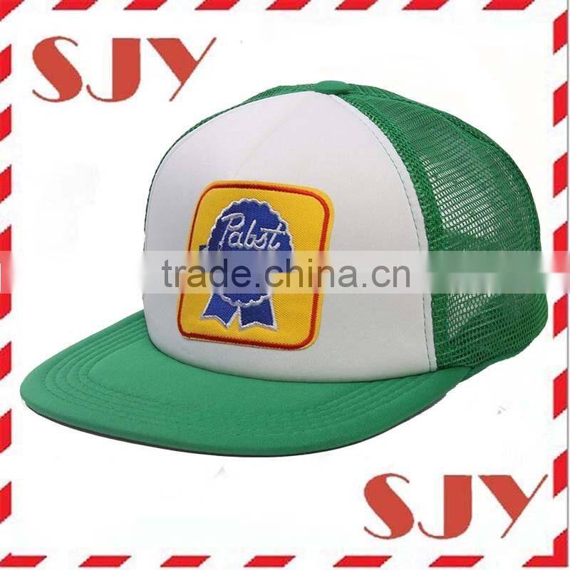 Custom Embroidery Patch Flat Bill Mesh Trucker Cap