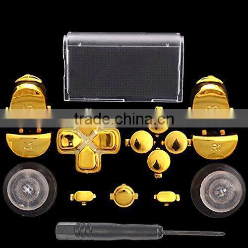 New crystal Full set button kits for PS4 controller For PlayStation 4 full crystal Button kits