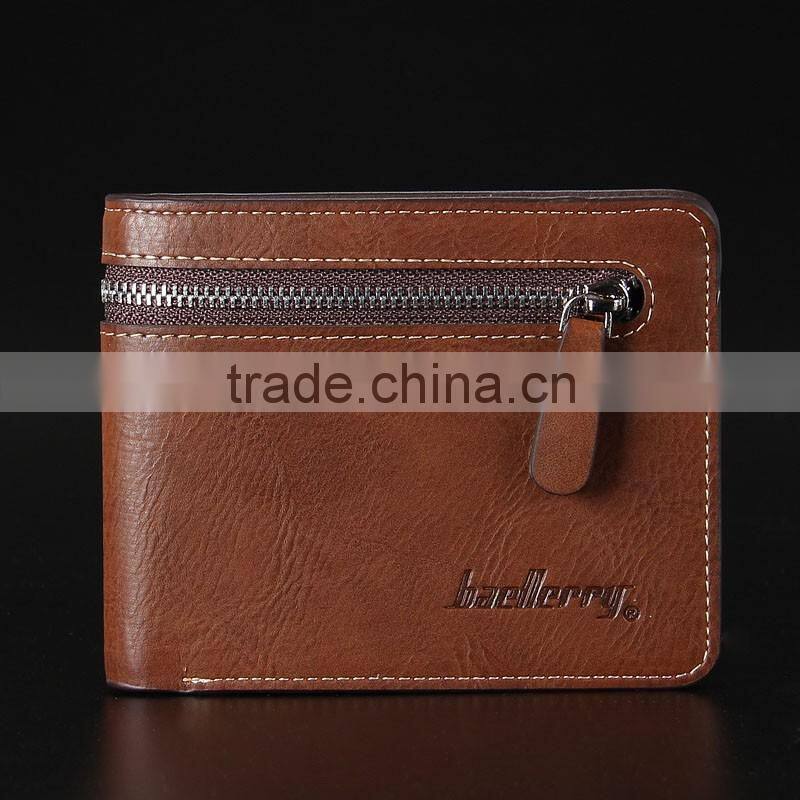 High quality leather business with coin purse card holder baellerry men wallet