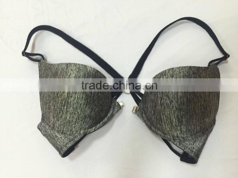 Sexy Women Lingerie Mix Color Braided Racer Back Front Closure Bra