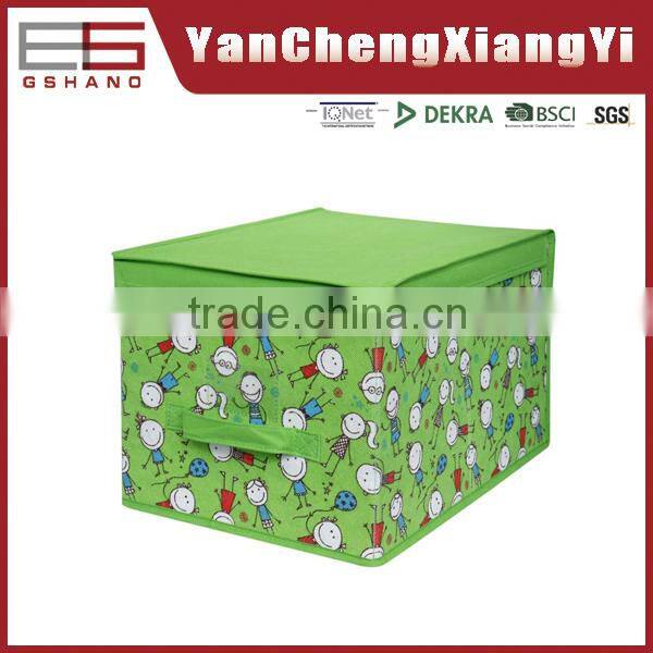 Large Capacity Fancy Design Folding Silk Printing Non-woven Fabrics Storage Boxes Cases