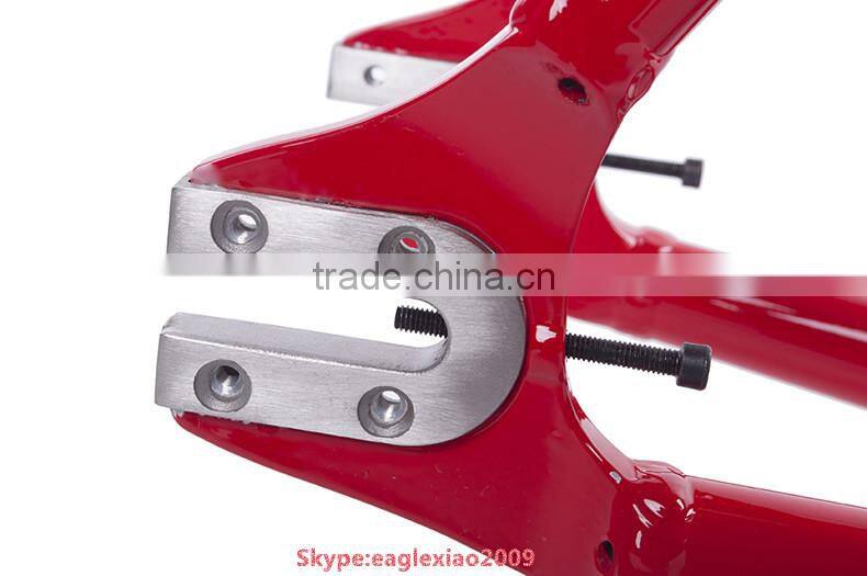 2016 hot selling fixed gear bike frame with front fork and led mountain diving flashlight free shipping