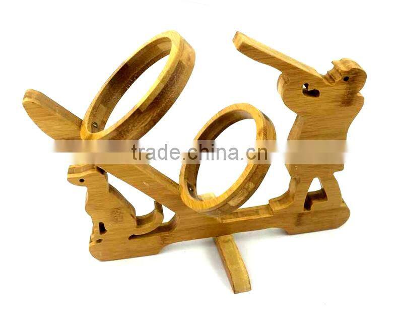 WR024/ 2015 home decor wooden wine rack wood single bottle display rack professional design wine rack FDA SGS LFGB