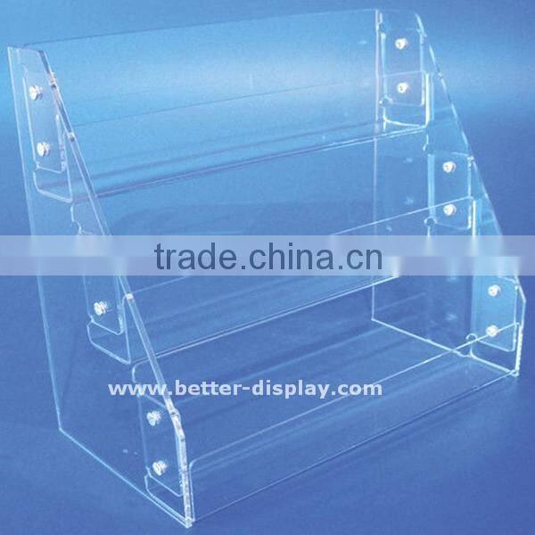 Table Top Transparent Acrylic Brochure Stand Leaflet Memo