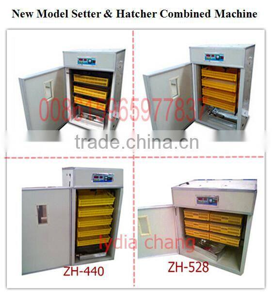 zhenghang egg incubator manufacturer 440 eggs setter&hatcher combined egg incubator machine(skype: zh-lydia)