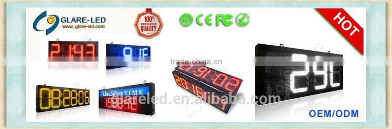 3 digit led display led time and temperature signs stop watch